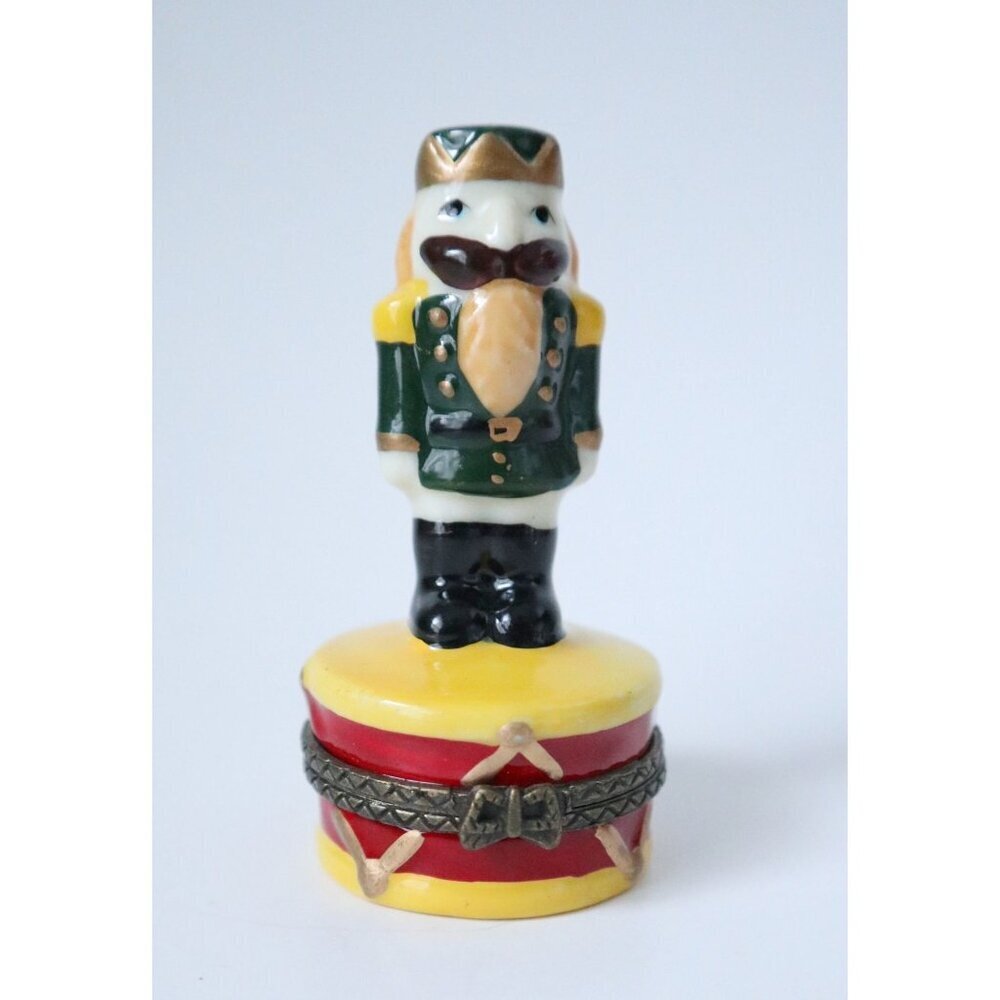Vintage Porcelain Nutcracker Ring Box Trinket Box